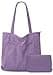 GASSDA Bolso de mano grande para mujer, bolso de la compra, bolso de pana con cremallera para trabajo, compras, fitness, viajes, A-morado claro, 45 x 40 x 10.5 cm, Minimal - 1
