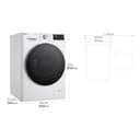 LG F4WR5509A1W - Lavadora Inteligente, 9Kg, 1400rpm, Carga Frontal, AI Direct Drive, TurboWash 360º, Autodosificador, Clasificación A, Serie 500, Blanco - 4