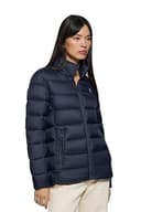 Polo Club Giacca Ultralight Nera da Donna in colore blu navy con ricamo e chiusura Zip - Cappotto Invernale - 1