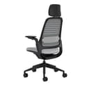 Steelcase Series 1 Upholstered Ergonomic Office Chair With LiveBack Lumbar Support, 4D Armests, Adjustable Headrest Grey; Made in Europe - 3