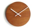 24cm Minimalist wall clock without numbers for living room in many colors as teal No ticking wood modern design round tiny silent office numberless clocks Small wooden quiet home wallclock - 6