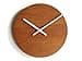 24cm Minimalist wall clock without numbers for living room in many colors as teal No ticking wood modern design round tiny silent office numberless clocks Small wooden quiet home wallclock - 6