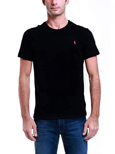Polo Ralph Lauren Camiseta de té para Hombre, Negro (RL Black A0060)., XL