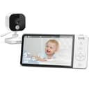 GHB Baby Monitor Video e Audio 5", Telecamera Neonato con Schermo IPS 5000mAh, Visione Notturna, Sensore di Temperatura, VOX, Ninnananna - 1