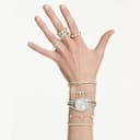 Swarovski Imber Armband, Weißes, Vergoldetes Damenarmband mit Strahlenden Rundkristallen und Schimmernden Metalltropfen - 7