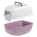 Ferplast Lettiera Gatto Chiusa, Toilette per Gatti Coperta, 2 Filtri al Carbone Attivo Antiodore Inclusi, Porta Battente Oscurata, 39,5 x 52,5 x h 38 cm, PRIMA Lettiera Gatto Grande, Glicine - 3