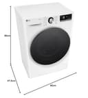 LG F2V7SLIM9, Klasse A, Waschmaschine Slim 9 kg, 60x47.5x85 cm, Wi-Fi, AI Direct Drive, Tiefenreinigung mit Dampf, TurboWash 360°, Außentür aus Gehärtetem Glas, Weiß mit Schwarzem Bullaugenring - 20