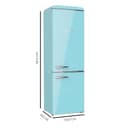 Cecotec Frigorifero Retro CombinatoBolero coolmarket combi origin 300 blue e. 300 Blu E, Classe E, LED interno, contenitore frutta/verdura, controllo temperatura, maniglia cromata/vassoi in vetro. - 2