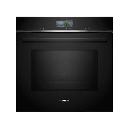 Siemens HM736GAB1 iQ700 - Forno da incasso intelligente con funzione microonde, 60 x 60 cm, made in Germany, 800 W, nero, ecoClean & humidClean autopulente, Air Fry, cookControl, touch screen a colori