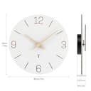 Warminn Funkuhr MDF Holz Wanduhr Ohne TickgeräUsche Lautlos 30cm Quarz Batterie Groß Einfach zu Lesen für Zimmer Zuhause KüChe Schlafzimmer Büro Schule - 5