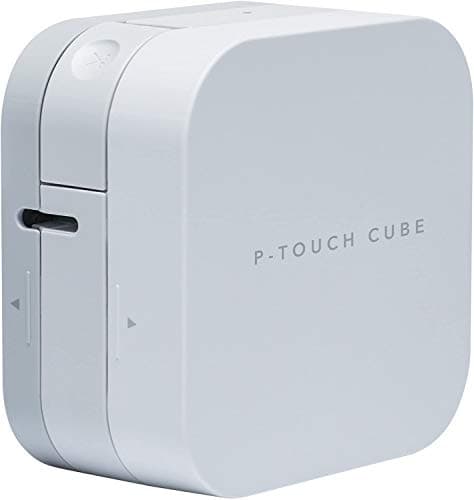 Brother P-Touch Cube PT-P300BT, Colore Etichettatrice con Connettività Bluetooth e Compatibilità MFi, Smartphone e Tablet iOS e Android, Taglierina Manuale, fino a 12 mm, Bianco