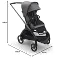 Bugaboo Dragonfly City Pushchair, Lightweight Compact Baby Stroller with One Hand Easy Fold in Any Position, Full Suspension, XL Underseat Basket, Graphite Chassis and Grey Melange Sun Canopy - 8