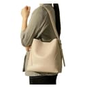 Fryloo Borse Borsa Tote A Secchiello in Morbida Pelle alla Moda da Donna Tracolla Multifunzionale di Fascia Alta Grande capacità-Marrone Chiaro - 7