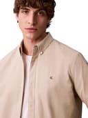 Calvin Klein Herren LS Solid Oxford Klassisches Hemd LV140EM125 andere Hemden, Braun (Ancient Marble), L, Braun (Antiker Marmor), L - 3