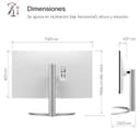 LG 32UN650-W - Monitor UltraFine 4K UHD 32 pulgadas, Panel IPS: 3840x2160, HDMIx2, DisplayPortx1, 16:9, 1000:1, 350nit, 60Hz, 5ms, HDR10, Conectividad Universal, Inclinación Ajustable, Color Plata - 6