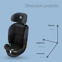 Maxi-Cosi Emerald 360 S i-Size, Seggiolino auto girevole 360, 0-12 anni (40-150 cm), Seggiolino auto neonato, 4 posizioni reclinate, Protezione dagli impatti laterali G-CELL, Tonal Black - 8