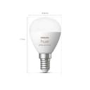 Philips Hue Starterpaket - E14 - mit 2 Kugel LED Lampen - Weißes und Farbiges Licht - inkl. 1 Hue Bridge - Hue White and Color Ambiance - 8