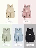 FIORETTO Lightweight School Backpack Womens, Cute School Bag for Teenager Girls, 145.6 Laptop Rucksack Backpack for School Casual Daypacks Travel Backpack for College Work Black 25L - 9