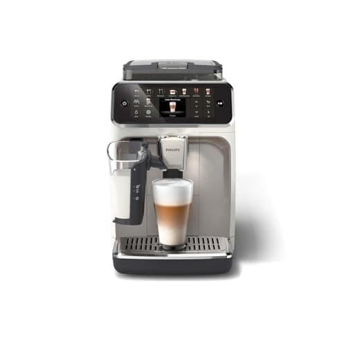 PHILIPS Cafetera automática Serie 5500 – Disfruta de 20 bebidas, LatteGo de limpieza rápida, pantalla TFT intuitiva, ajustes de café personalizables, diseño de cocina de primera clase (EP5543/90)