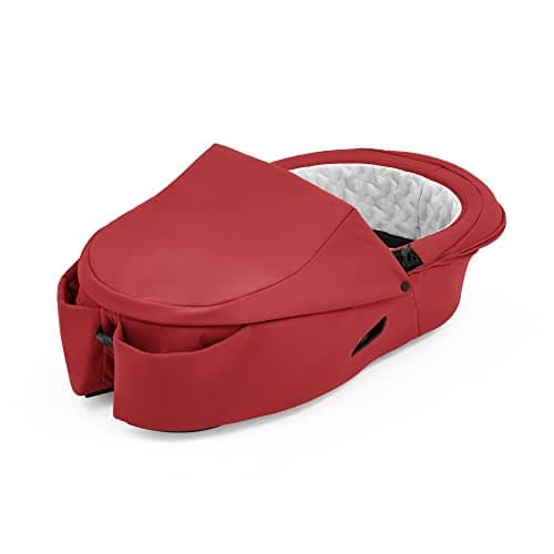Stokke Navicella Xplory X, Ruby Red - Navicella rimovibile per il passeggino Xplory X - Morbido interno, materasso traspirante e due comode tasche