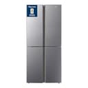 Fridgemaster MQ79394ES Freestanding American 4 Door Fridge Freezer 427L, Total No Frost, Inverter compressor, Silver, 64.3D x 79.4W x 181.6H cm, E Rated - 1