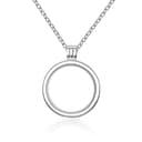 Collane con Pendente Medio Galleggiante in Argento Sterling 100% 925 Misura 7 ciondoli Petite Stile per Gioielli da Donna - 1