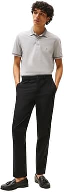 Tommy Hilfiger Herren Poloshirt Kurzarm Contrast Collar Block Regular Fit, Grau (Light Grey Heather), M - 3