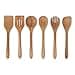Amazon Basics - Utensili da Cucina in Legno, Set di 6 Pezzi, Legno di Acacia, Pre-Trattati con Olio, Sicuri per l’Uso con le Pentole - 1