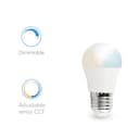 Garza Smarthome-Bombilla LED WiFi CCT 5.5w Esférica E27 Inteligente y programable, Cambio de Intensidad y Tonalidad, Control por Voz y App, Alexa, iOS, Google, Android, 5.5 W, Blanco - 2