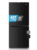 Heinrich´s Cross Door Kühlschrank, Kühlgefrierkombination mit 421L Gesamtvolumen, inkl. Total-No-Frost Funktion, 150L Gefriervolumen, LED Beleuchtung, Multi-Airflow und Fresh Converter System, Six - 1