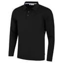 Calvin Klein Mens Long Sleeve Campus Polo Shirt - Black - L - 1