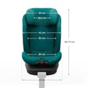 Kinderkraft I-360 2 PRO Seggiolino auto 0-36 kg, I-SIZE 40-150 cm, Seggiolino 360 girevole, con Isofix Base, Reclinabile Posizione sdraiata, Poggiatesta regolabile, Gruppo 0 1 2 3, Verde - 10