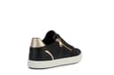 Geox Women's D Blomiee E Sneaker, Black Lt Gold, 6 UK - 7