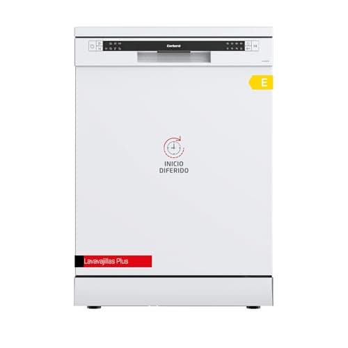Corbero - Lavavajillas Plus 60 cm | CLVM605W | 12 Servicios| 6 Programas | 4 temperatura | Display LED | Inicio Diferido | Media Carga | Inicio - Pausa | Blanco