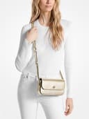 Michael Kors Jet Set Travel - Bandolera pequeña de piel metálica, color dorado pálido, Oro pálido, Small - 2