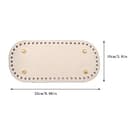 Spldsun 2 piezas Fondo del Borse, Ovale Fondo per Borsa Uncinetto, PU Bolsa Cojín Inferior, bolsa de fondo tejido, ideal para tejer bolsos, bolsas hechas a mano (22 x 10 cm) - 3