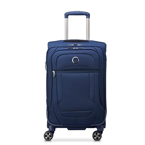 DELSEY PARIS Helium DLX Softside Expandable Luggage with Spinner Wheels, Navy Blue, Carry on 20 Inch, Helium DLX Softside Expandable Luggage with Spinner Wheels