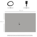 Outsunny 4 Pack Replacement Gazebo Curtains Privacy Panel for Most 3 x 4m Gazebo Canopy Pavillion Outdoor Shelter Sidewalls Accessories Light Grey - 3