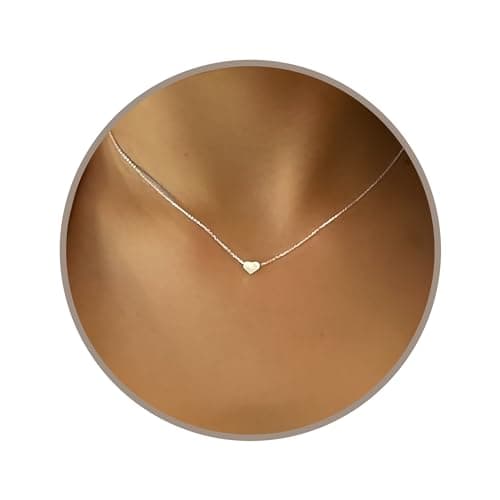 Annika Bella Collana Pendente Cuore, Collane da donna in argento 925,Gioielli minimalisti, Regalo di San Valentino per lei (Silver)