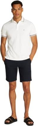Tommy Hilfiger Men Tipped Slim FIT Polo MW0MW37346 S/S Polo, White, S - 6