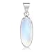 Unique Gems 925 Sterling Silver Rainbow Moonstone 8.2ct Classic Silver Pendant for Women - 1