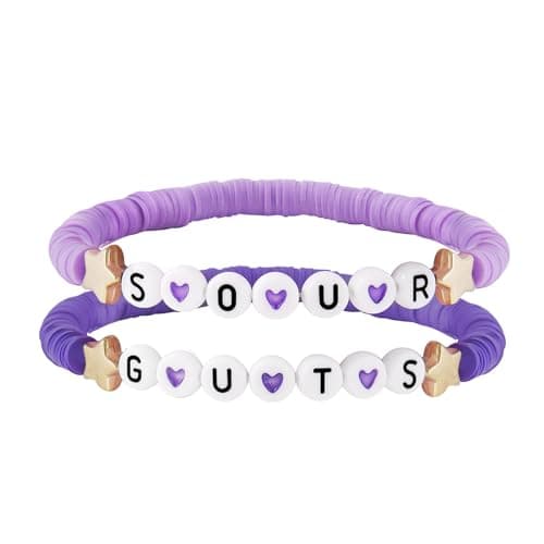GAUEIOUR Pulsera de cerámica suave morada, pulsera de abanico de Olivia Rodrigo, personalizada, ídolo de apoyo único, artículo individual