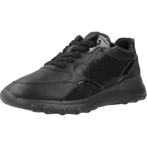 Geox Tenis D Alleniee para Mujer, Black, 37 EU