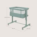 lionelo Aurora 3in1 Culla Co-sleeping e Lettino da viaggio per neonato bambini fino 9kg Regolabile in altezza e Inclinazione Parete aperta rete traspirata Materasso innovativo Zanzariera - 10