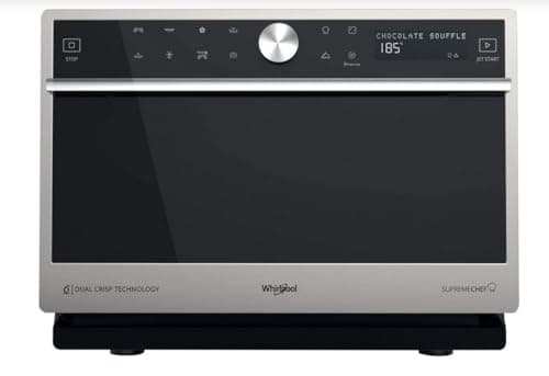 Franza Forno a microonde per Whirlpool MWSC 9133S X - Libera installazione, Combinato, 33L, 1000 Watt, Dual Crisp, tecnologia 6° SENSO, Auto Clean, Larghezza 49 cm. Altezza 37,3 cm. Profondità 54 cm.