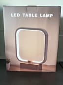 Lampada da tavolo a LED in legno, lampada da comodino con temperatura a 3 colori, luce notturna da comodino per camera da letto, illuminazione a LED dimmerabile, piccole lampade da tavolo per - 10