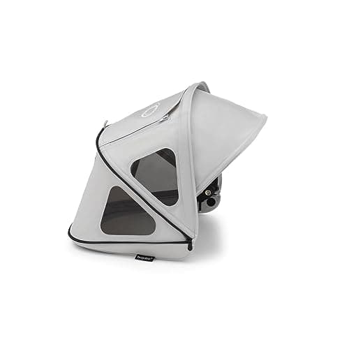 Bugaboo Capota ventilada Dragonfly, extensible para una protección adicional y una protección solar óptima, repelente al agua, Misty Grey