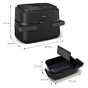 Philips Airfryer Serie 1000, Friggitrice ad aria con singolo/doppio cestello flexi da 7.1L e separatore, doppia resistenza e termostasti separati, RapidAir, 10 modalità, compatto, HomeID (NA154/00) - 11