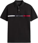 Tommy Hilfiger Polo de Manga Corta Hombre Chest Insert Regular Fit, Negro (Black), XXL - 5
