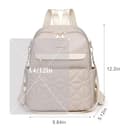 Nexum Backpack Women Nylon Waterproof Casual Daypacks Multipurpose Convertible Backpack School Bag for Girls Lightweight Girls Rucksack Classic Casual Backpack for Travel College Work (Beige) - 3